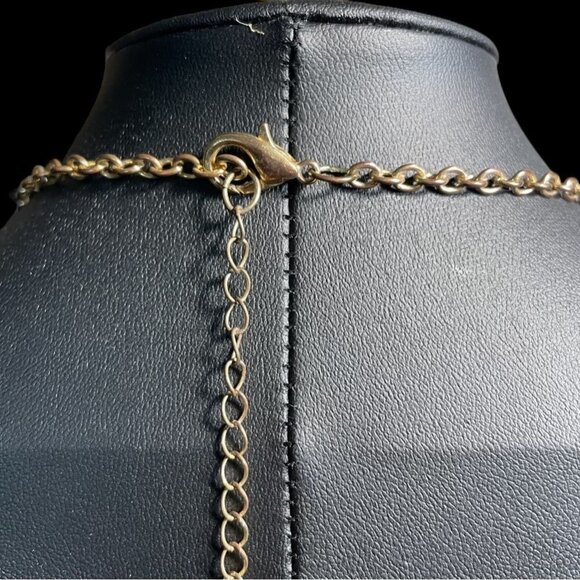 Statement Necklace Light Green Glass Crystals Chunky Chic Handmade Elegant Gift - Picture 2 of 7